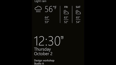 How to use Glance Screen in Window phone