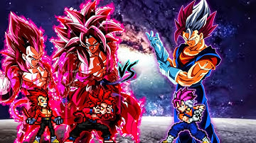 Goku SSJ4 LB OP (New) & Vegeta SSJ4 LB OP (New) VS Vegito Ultra Ego Instinct OP in Jump Force Mugen