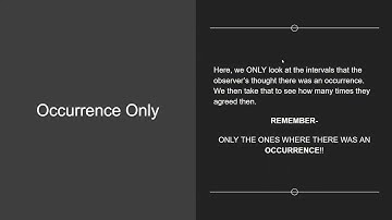 Interobserver Agreement (IOA)