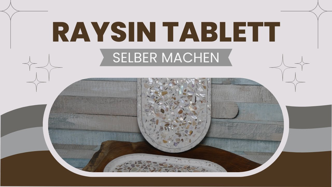 DIY Tablett mit besonderem Highlight selber gießen | Tutorial | Perlmutt | Terrazzo