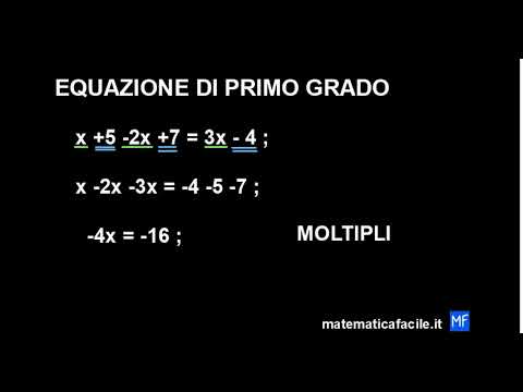 Equazione di primo grado - 2nd