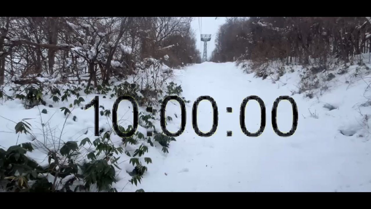 10 Hour Timer Countdown ⏳Snow Gondola Ride in Sapporo, Japan Background ❄️🚠 Relaxing Winter Ambience