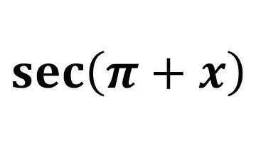 sec(pi + x) | sec(pi + theta)