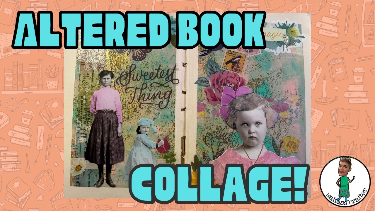 20 минут в переделанной книге! Использую раскрашенные фигурки людей Тима Гольца! #коллаж