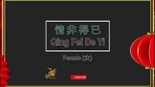情非得已 (Qing Fei De Yi) Female - Karaoke Mandarin