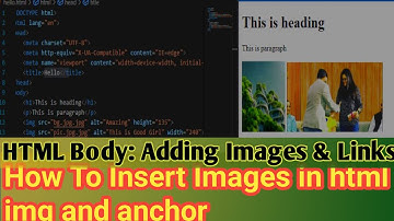 Html tutorial and Anchor tag|HTML Body: Adding image & Links