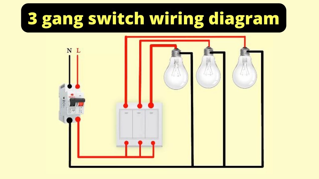 Electrical wiring 3 switches in one box 3 gang light switch wiring