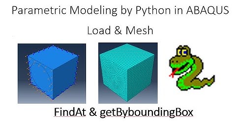 Parametric modeling of composite UC by Python scripting, load and mesh, picking faces and cells