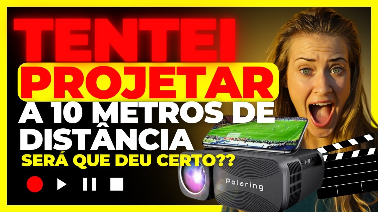 SURREAL! TESTEI MEU #PROJETOR A 10 METROS DE DISTÂNCIA!! SERÁ QUE DEU ...