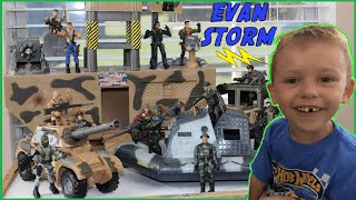 Toy Army Action Figures Surprise Box With Toy Tanks, Trucks & Boat