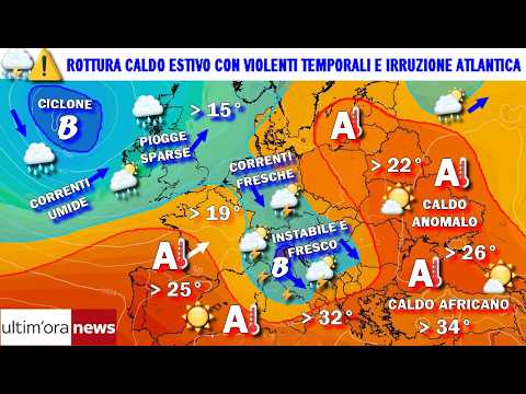 Video METEO: STOP AL CALDO, CROLLO TERMICO E FORTI TEMPORALI SULL'ITALIA IL PONTE DEL 2 GIUGNO - ANALISI