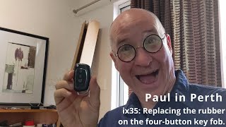 Hyundai ix35: Rubber pad replacement on the four-button key fob.