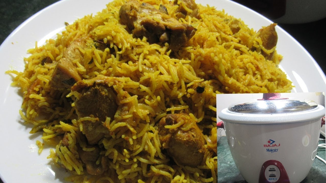 बैचलर बिरयानी Bachelor Biryani In Electric Cooker Chicken Biryani