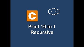 print 10 to 1 recursive in c