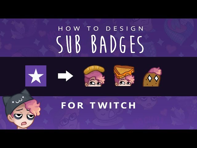 Custom Sub Badge Set Cute Bit Badges Twitch Emote Design 