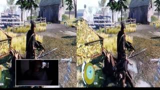 Assassins Creed III 3D PS3 head tracking Cinemizer OLED HMD test II