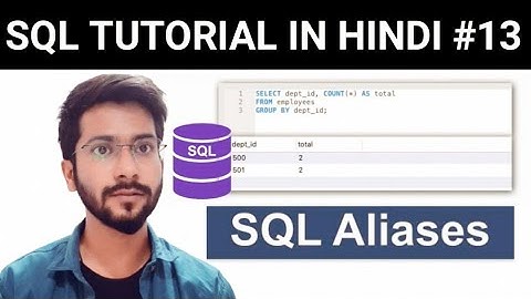 SQL Aliases | Column & Table Alias | How to use SQL Aliases? | Aliases in SQL in Hindi