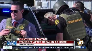 Man arrested after break-in, standoff at Lemon Grove home
