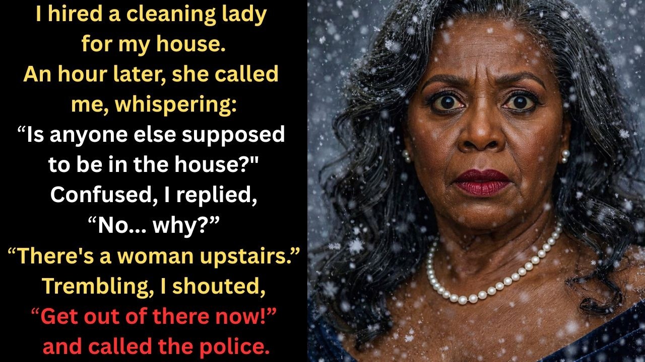 I hired a cleaning lady when no one was home. She called me “There’s someone in your house…”