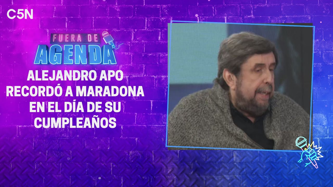 ALEJANDRO APO: ¨Me cuesta MUCHO NATURALIZAR que DIEGO NO ESTÁ¨