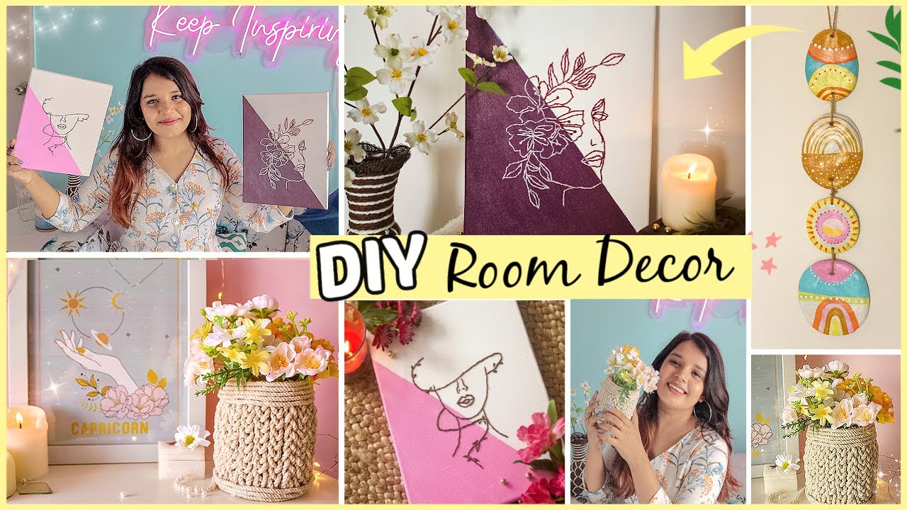 Popular DIY ROOM DECOR IDEAS Under Rs 100 😍| Aesthetic Room Decorations ...