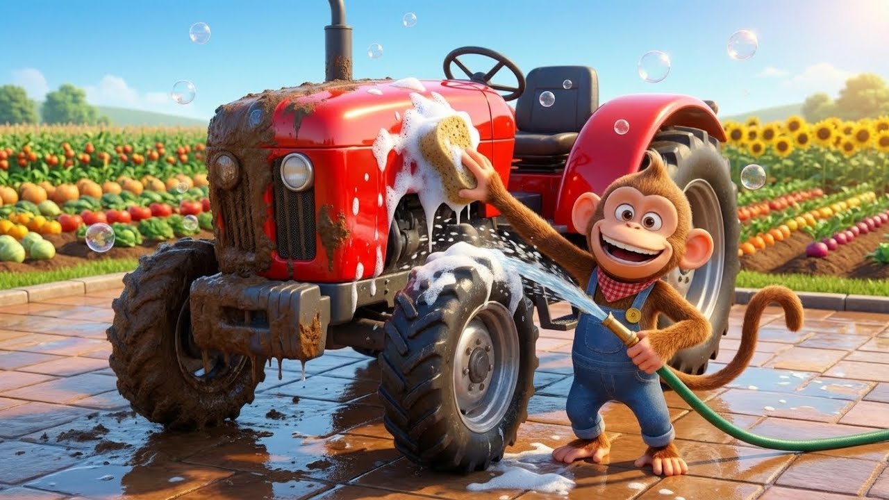 Monkey Farm Life - Satisfying Monkey Farm Harvest & Chores