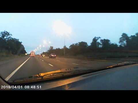 M2 jnct 1 approach southbound pot hole wrecking cars + accident northbound 28th May 2019 9:30pm