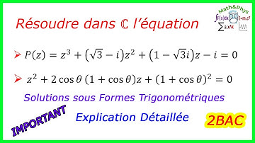 NOMBRES COMPLEXES - Équations du Second Degré dans C - Forme Trigonométrique des Solutions -2 BAC SM