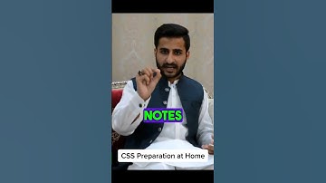 CSS Preparation at Home by Sir Mian Ali Raza PSP