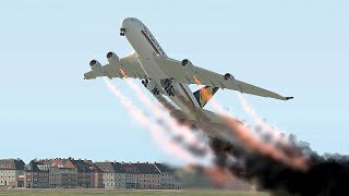 All Engines Failed Emediately After Takeoff Airbus A380 Singapore Airlines[Xp 11]