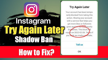 எப்படி சரி செய்வது | How to remove Try Again Later on Instagram in 2022 in tamil 💯| shadow ban tamil