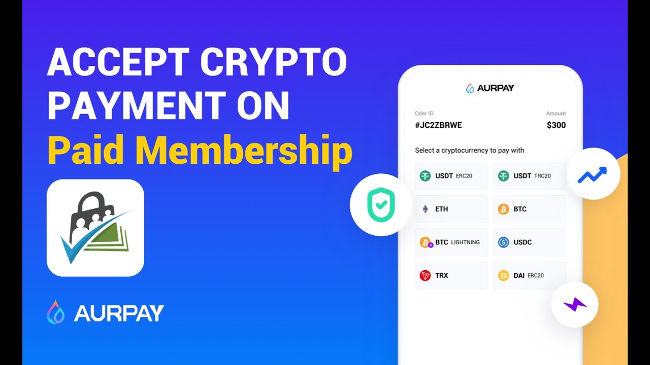 AURPAY Paid Memberships Pro (PMP) – Bitcoin Crypto Payment Gateway –  WordPress плагін | WordPress.org Україна