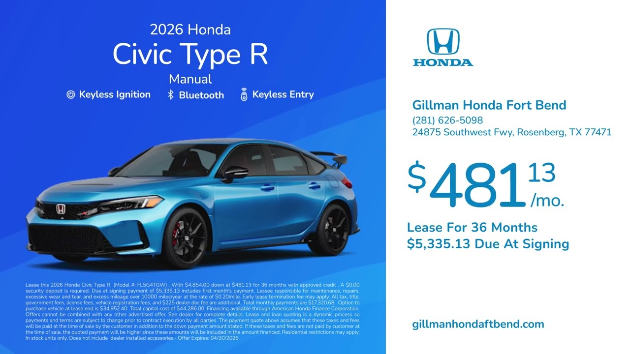 Honda Civic Type R 04/23/2026 7289321 - YouTube