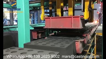 China automatic horizontal parting flaskless green sand molding machine for complete foundry