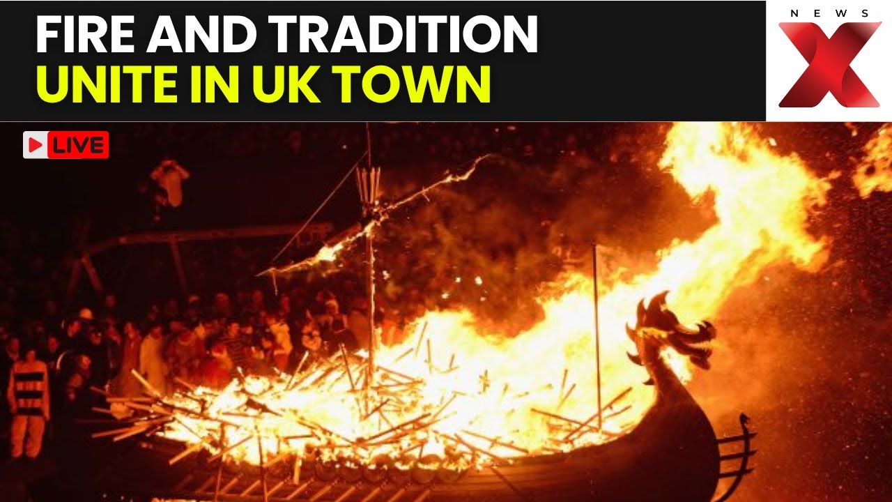 UK Fire Tradition LIVE | 20,000 Gather in Ottery St. Mary for Fiery Tar Barrel Festival Celebration