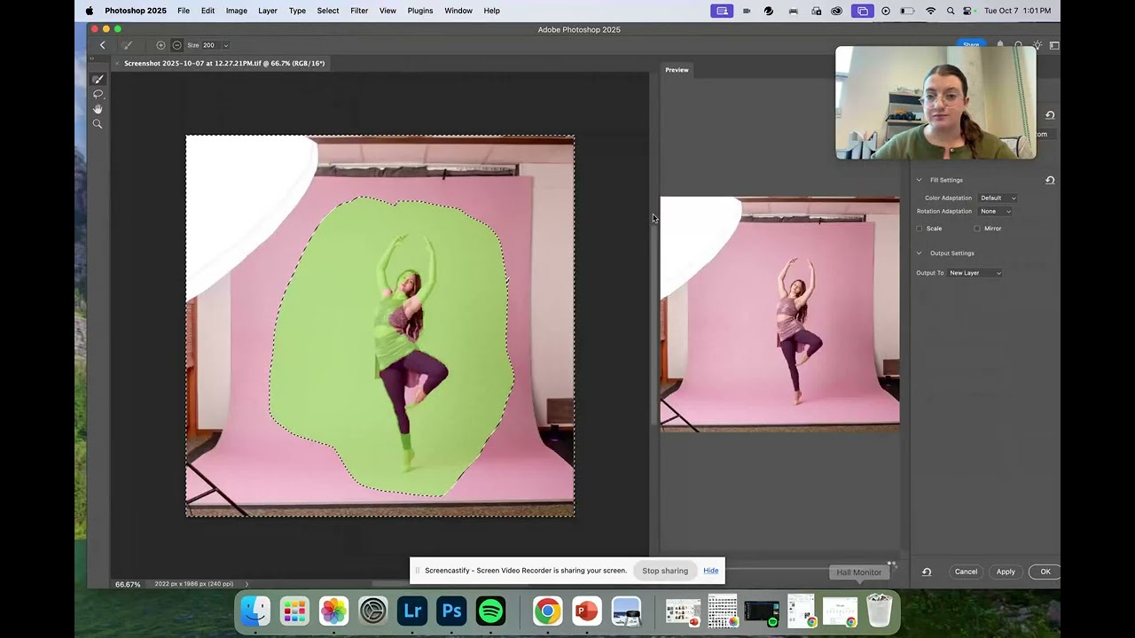 Studio portraits- how to cut out unwanted areas of background in photoshop to make a blank backdrop