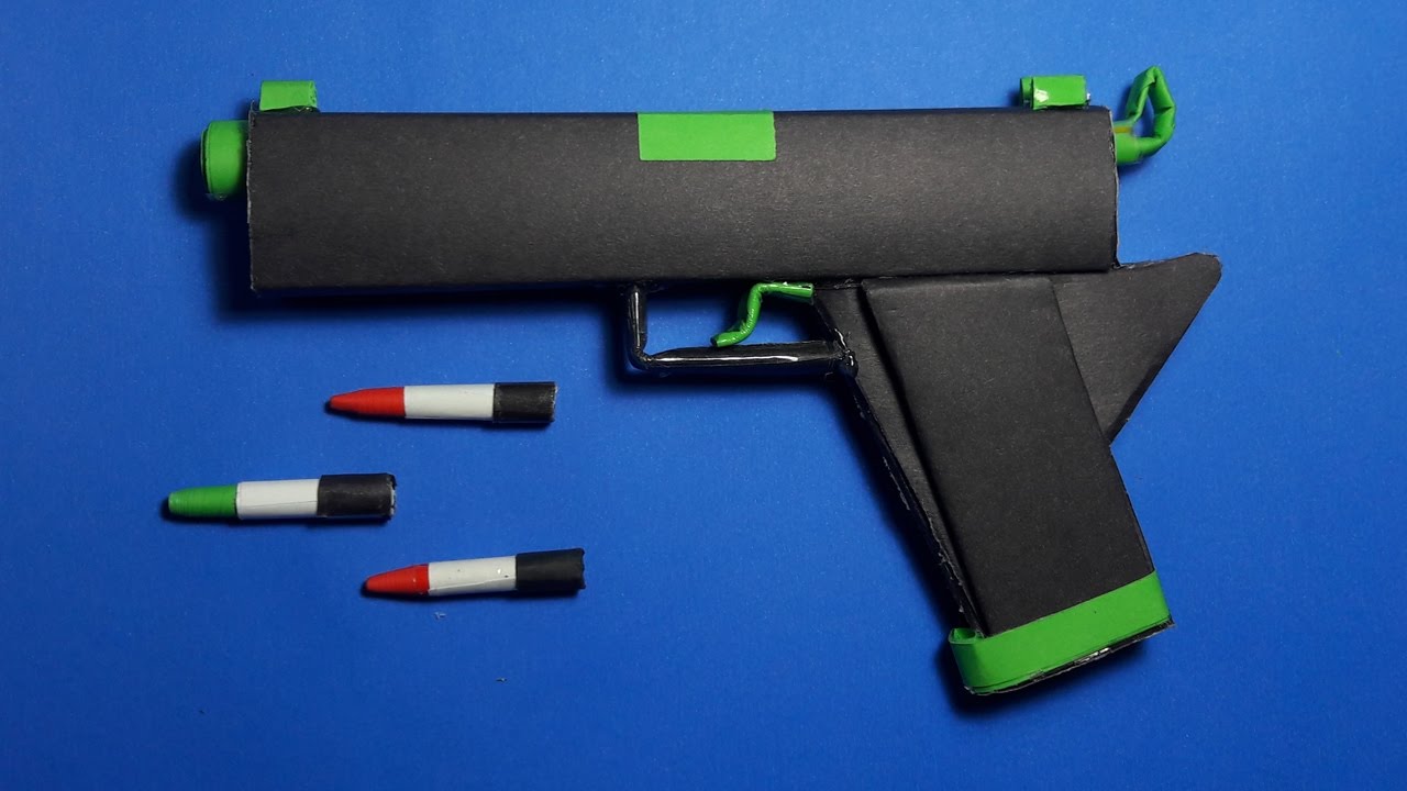 Diy How To Make A Paper Radiation Gun That Shoots Paper Bullets Toy Weapons By Drorigami