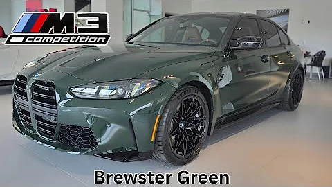 NEW ARRIVAL! 2025 BMW M3 Competition Individual Brewster Green on Individual Tartufo Merino #bmw #m3