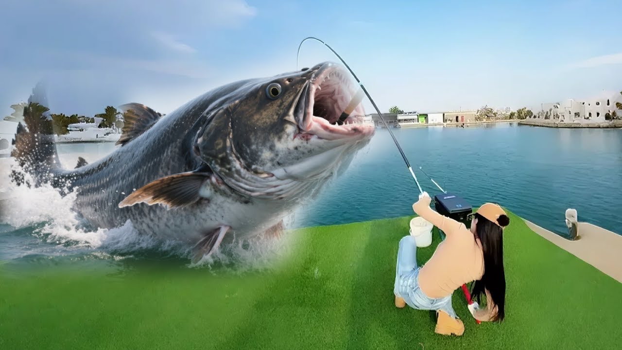 盘黑坑水库嚣张老板！老板瞧不起美女的小体格，态度嚣张还涨了500钓费，美女反手钓起5条百斤大鱼，让她后悔跪求放过