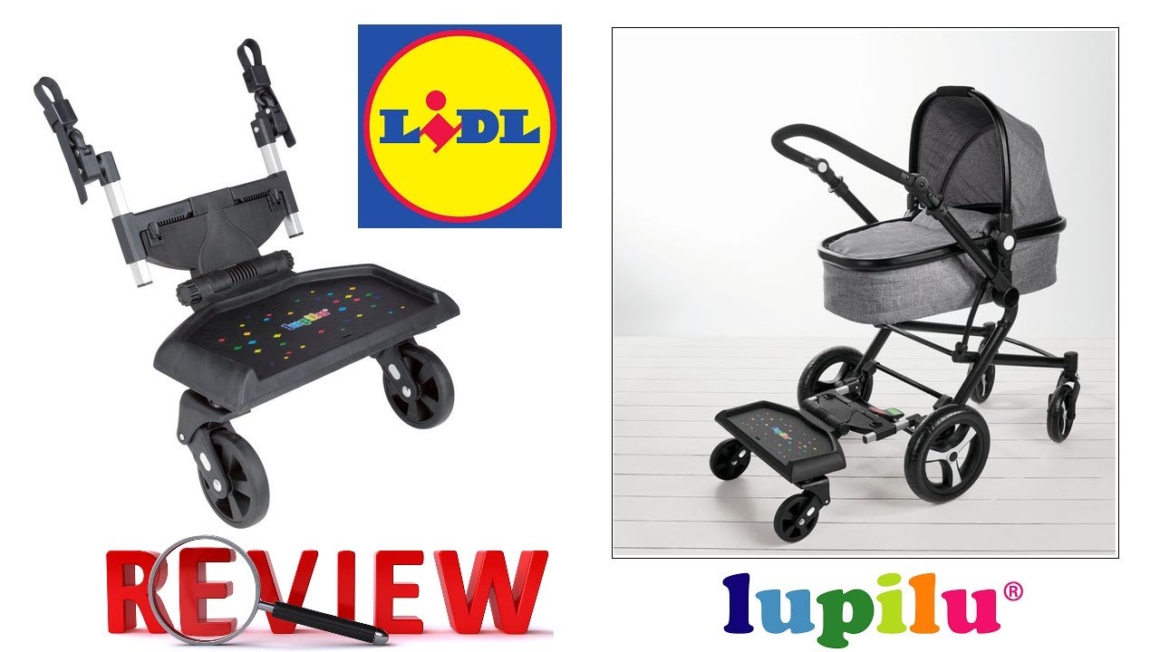 LUPILU Kids\' Hop-On Stroller Platform REVIEW (Lidl 24cm 47cm 2.7kg) -  YouTube