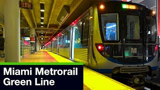 MiamiDade Transit Metrorail, Green Line Northbound Full Ride, Dadeland South to Palmetto, Hitachi