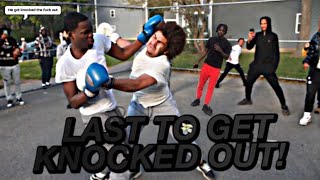 Last To Get Knocked Out In The Hood!! *WINNER GETS $200*