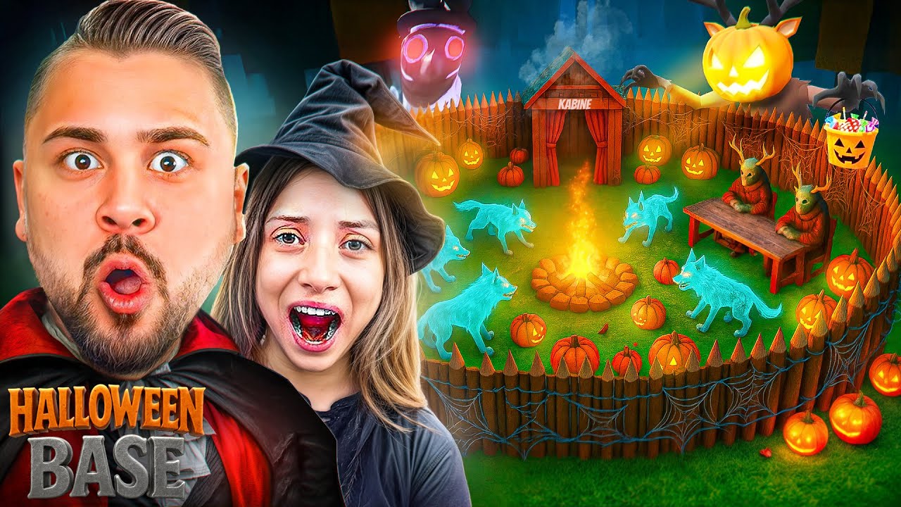 Eine HALLOWEEN BASE bauen in 99 Nächte im Wald 🎃