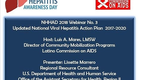 NHHAD 2018 Webinar #3: "Updated National Viral hepatitis Action Plan 2017 2020"