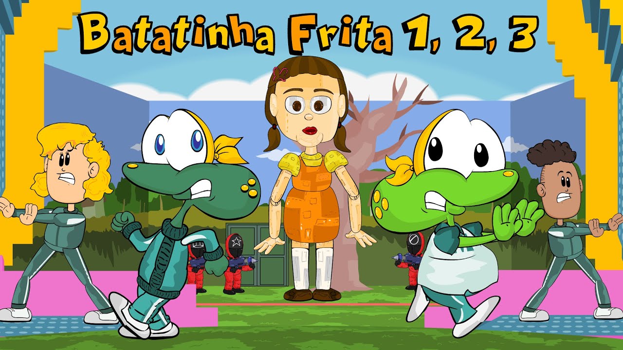 Batatinha Frita 1, 2, 3! Desenho animado dos Sapo Brothers inspirado em  Round 6 do Roblox 