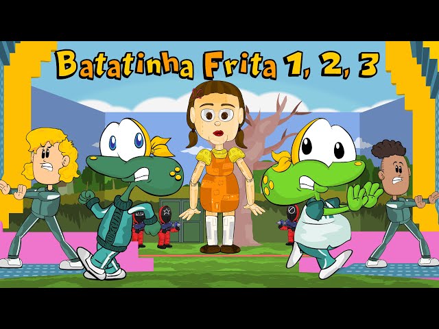 Batatinha Frita 1, 2, 3! Desenho animado dos Sapo Brothers inspirado em  Round 6 do Roblox 
