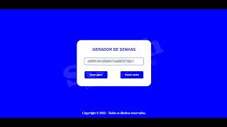 Gerador de Senhas Feito Em Html, Css e Js