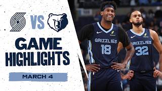 Memphis Grizzlies Highlights vs. Portland Trail Blazers