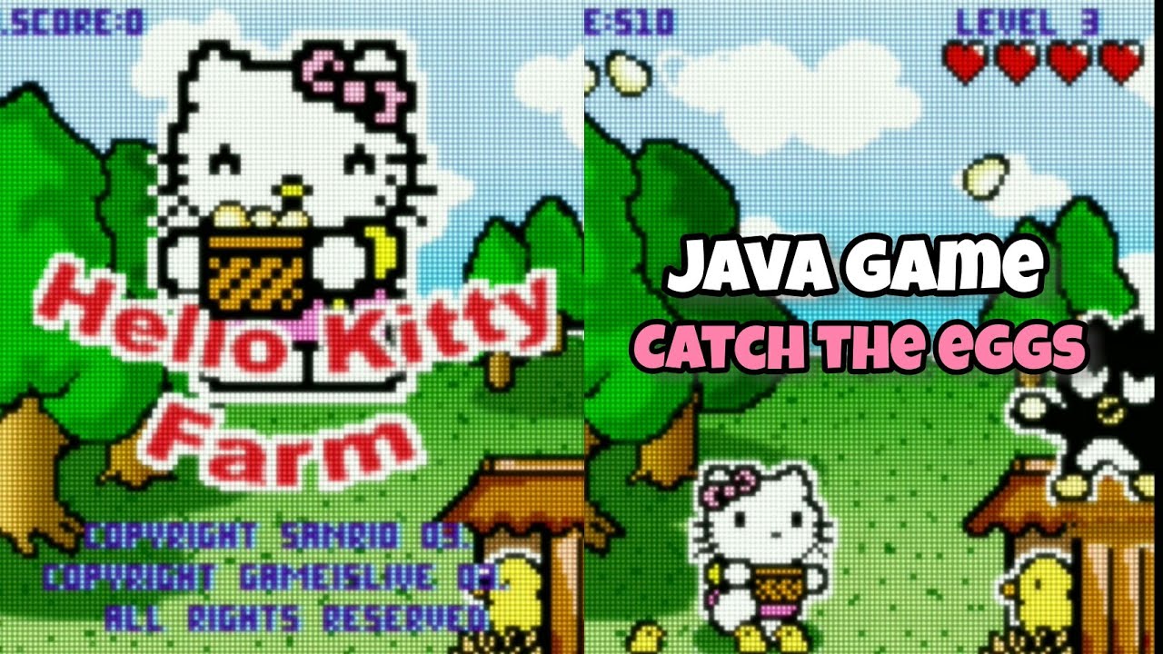 Hello Kitty Farm sanrio 2003 128x128 Java Game. - YouTube