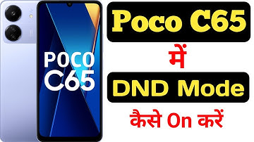 How to enable Do not disturb mode in Poco C65 || Poco C65 me do not disturb kaise on kare ||